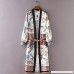 Zainafacai Women's Floral Print Sheer Chiffon Loose Kimono Long Blouse Loose Beach Cover up Green 1 B07N65G1ZM